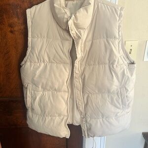 Women's Cream Puffer Vest
